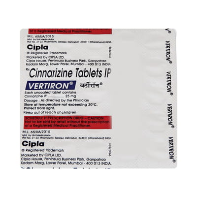 Vertiron 25 Mg Tablet 30