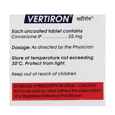 Vertiron 25 Mg Tablet 30