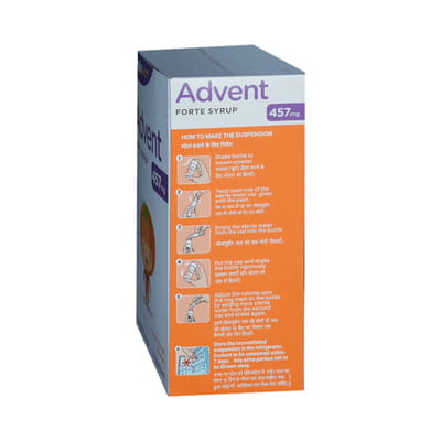 Advent Forte 457mg Tangy Orange Flavour Bottle Of 60ml Dry Syrup