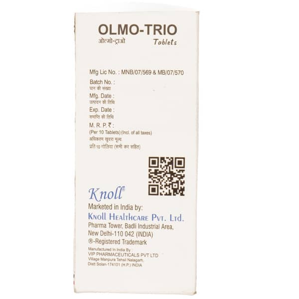 Olmo Trio 40mg/10mg/12.5mg Tablet 10