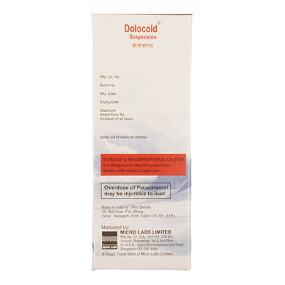 Dolocold Bottle Of 60ml Suspension