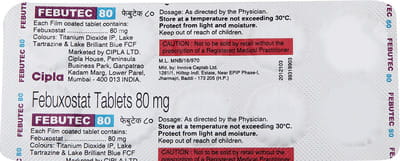 Febutec 80mg Strip Of 10 Tablets