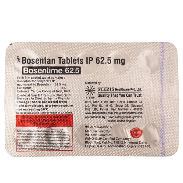 Bosentime 62.5mg Strip Of 10 Tablets