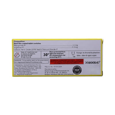 Gliboseaid R 0.3/1mg Strip Of 10 Tablets