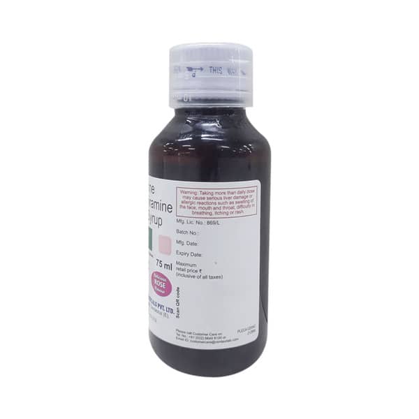 Sinarest Delicious Rose Flavour Bottle Of 75ml Syrup