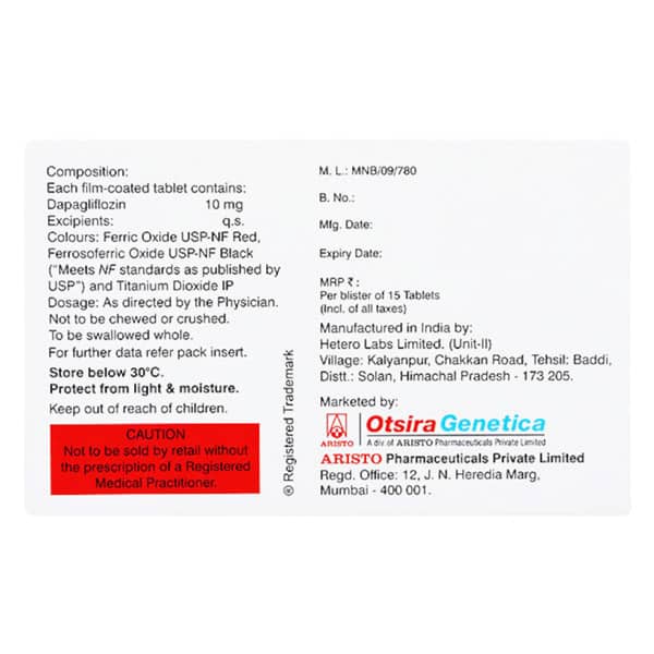 Gluflozin 10mg Strip Of 15 Tablets