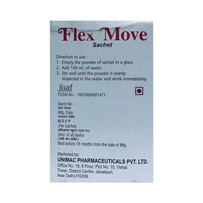 Flex Move Orange Flavour Sugar Free Sachet Of 12.5gm Powder