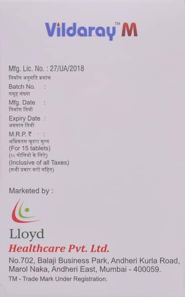 Vildaray M Strip Of 15 Tablets