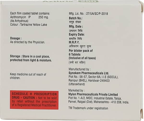 Azthris 250mg Strip Of 6 Tablets