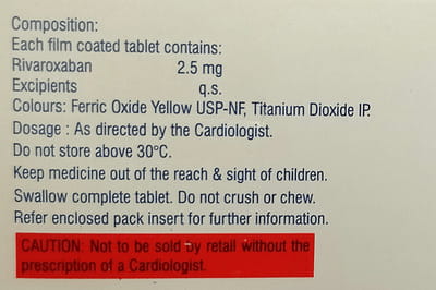 Rivaflo 2.5mg Strip Of 10 Tablets