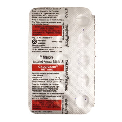 Calcigard Retard 20mg Strip Of 15 Tablets