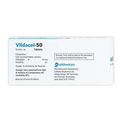 Vildacel 50mg Strip Of 10 Tablets
