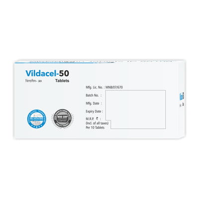 Vildacel 50mg Strip Of 10 Tablets