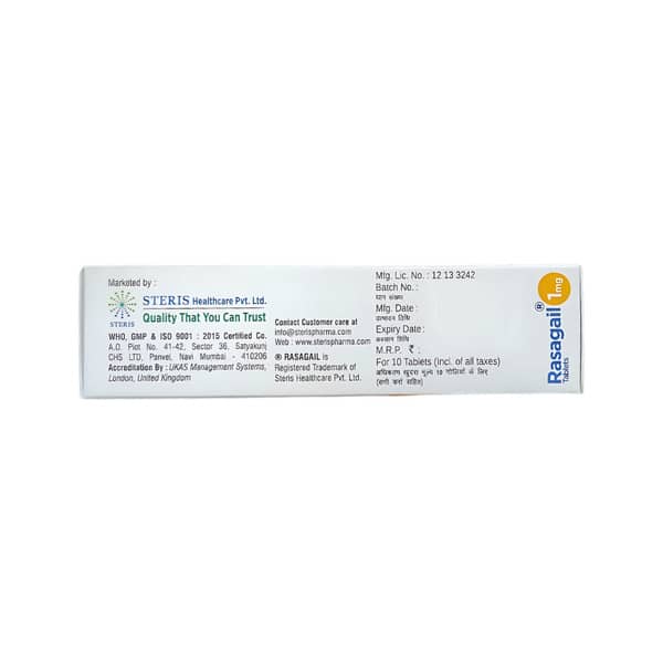 Rasagail 1mg Strip Of 10 Tablets
