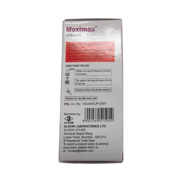 Moximax 0.5% Bottle Of 10ml Eye Drops