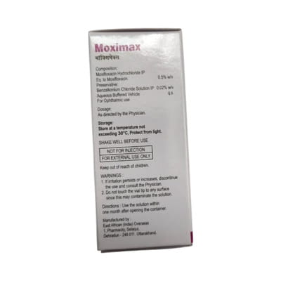 Moximax 0.5% Bottle Of 10ml Eye Drops