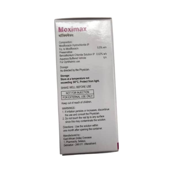 Moximax 0.5% Bottle Of 10ml Eye Drops