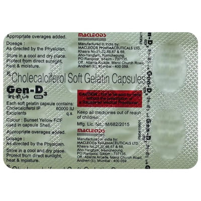 Gen D3 60k Strip Of 8 Softgel Capsules
