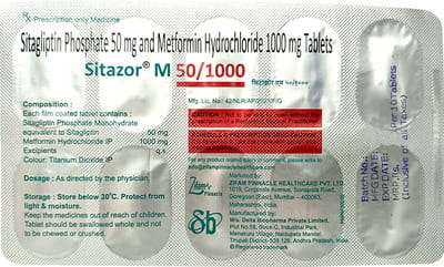 Sitazor M 50/1000mg Strip Of 10 Tablets