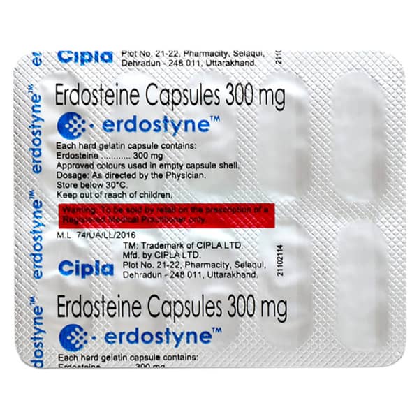 Erdostyne 300mg Strip Of 10 Capsules