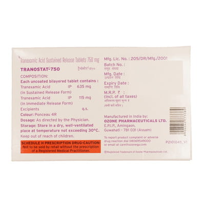 Tranostat 750mg Strip Of 10 Tablets