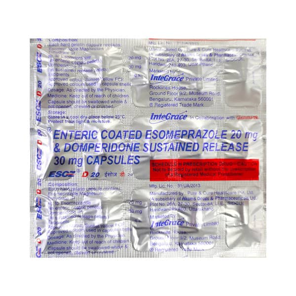 Esoz D 20mg Strip Of 15 Tablets