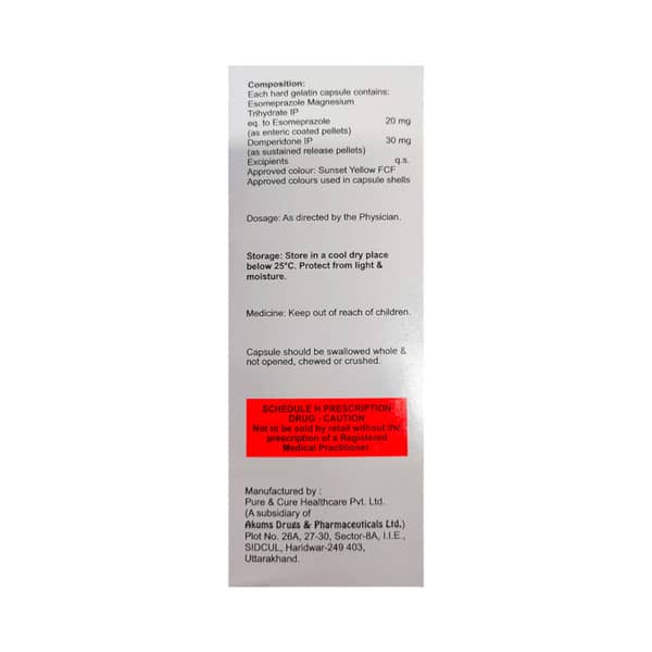 Esoz D 20mg Strip Of 15 Tablets