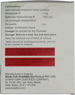 Glimsay M 1mg Forte Strip Of 15 Tablets