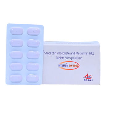 Sitajaj M 50/1000mg Strip Of 10 Tablets
