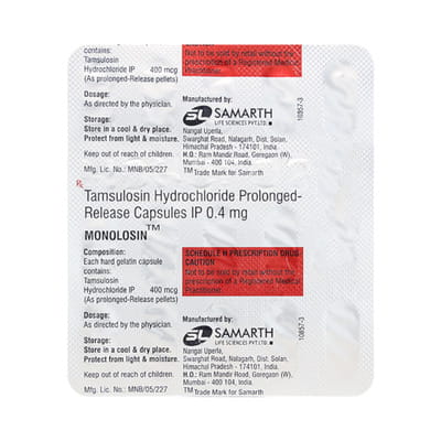 Monolosin 0.4mg Strip Of 15 Capsules