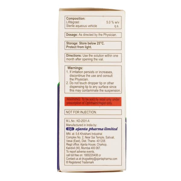 Lifanta 5% Bottle Of 3ml Ophthalmic Solution