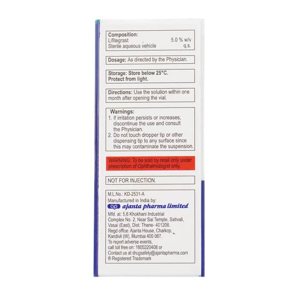 Lifanta 5% Bottle Of 3Ml Ophthalmic Solution