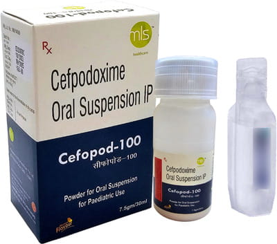 Cefopod 100mg Mango Flavour Bottle Of 30ml Dry Suspension