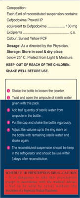 Cefopod 100mg Mango Flavour Bottle Of 30ml Dry Suspension