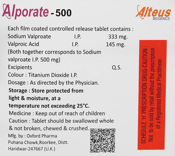 Alporate 500mg Strip Of 15 Tablets