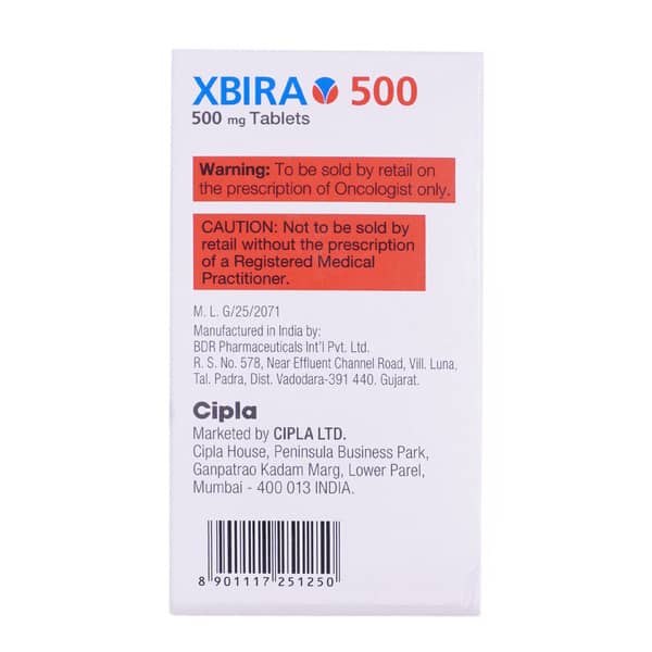 Xbira 500mg Bottle Of 60 Tablets