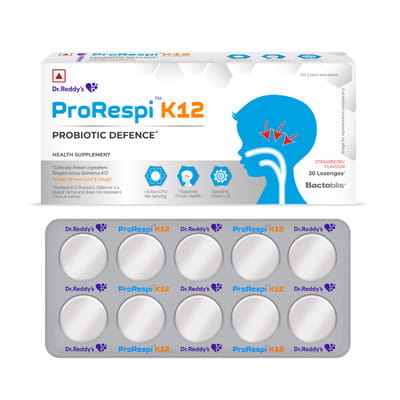 Prorespi K12 Strawberry Flavour Strip Of 10 Lozenges (Pack Of 3)