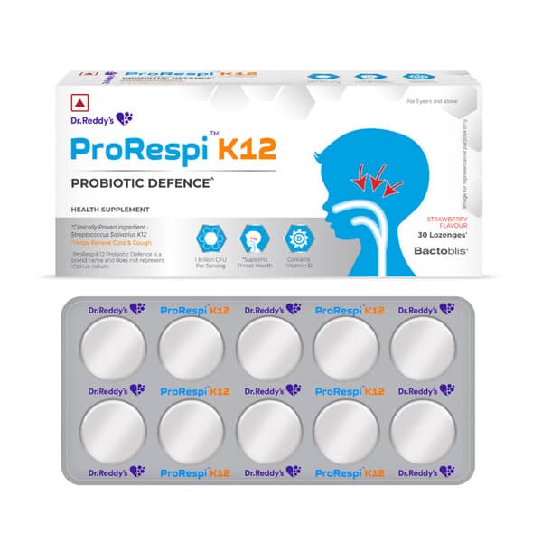 Prorespi K12 Strawberry Flavour Strip Of 10 Lozenges (Pack Of 3)