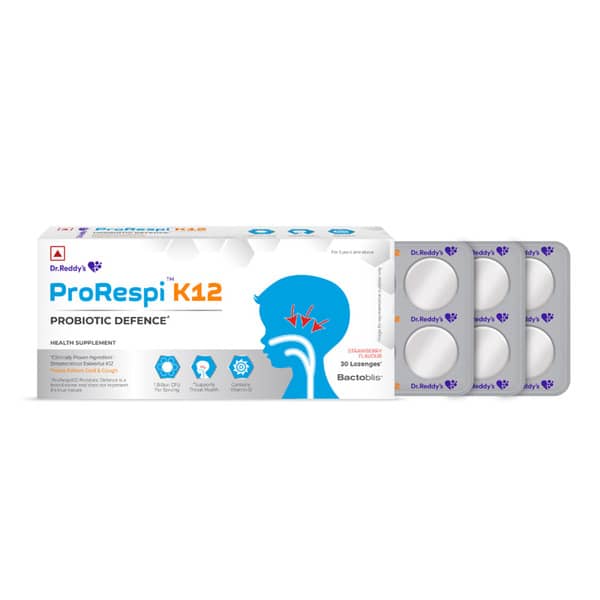 Prorespi K12 Strawberry Flavour Strip Of 10 Lozenges (Pack Of 3)