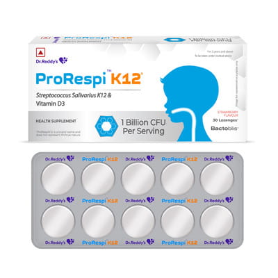 Prorespi K12 Strawberry Flavour Strip Of 10 Lozenges (Pack Of 3)
