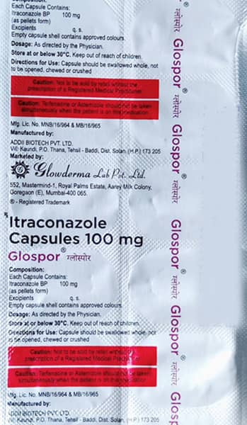 Glospor 100mg Strip Of 10 Capsules