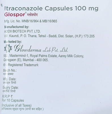 Glospor 100mg Strip Of 10 Capsules