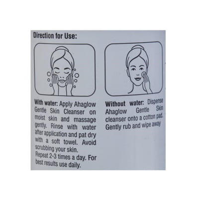 Ahaglow Bottle Of 250ml Gentle Skin Cleanser