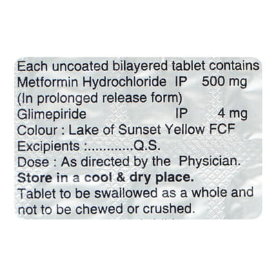 Zoryl M 4mg Strip Of 15 Tablets