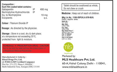 N Zap Nt 100/10mg Strip Of 10 Tablets