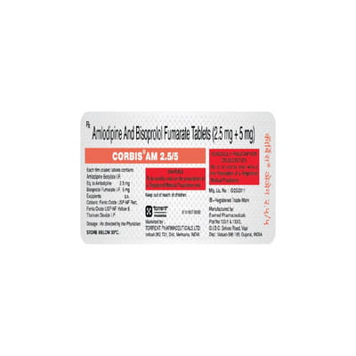 Corbis Am 2.5/5mg Strip Of 10 Tablets