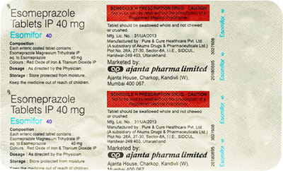 Esomifor 40mg Strip Of 15 Tablets