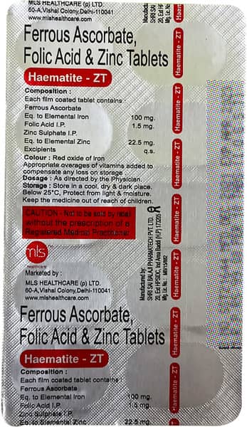 Haematite Zt Strip Of 10 Tablets