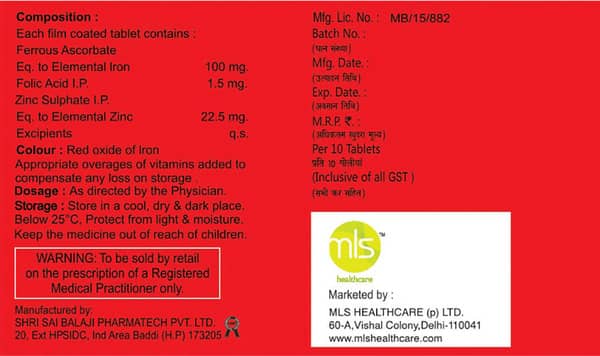 Haematite Zt Strip Of 10 Tablets