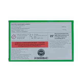 Aidcillin Cv 625mg Strip Of 10 Tablets